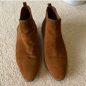 Aquatalia Brown Suede Leather Ankle Boots Sz 6